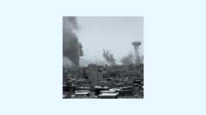 Plumes of smoke rise following reported explosions in Tehran on March 1, 2026.