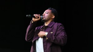 Jonathan McReynolds performs during 2025 Praise In The Park on October 4, 2025 in South Fulton, Georgia.
