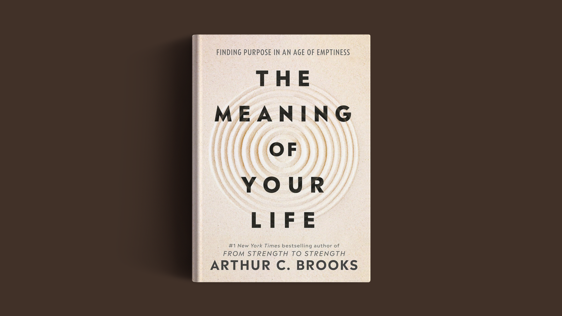 The book on a brown background.