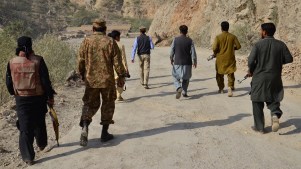 Members of the Pakistan Army on the Torkham Border of Afghanistan.