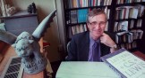 Peter Kreeft in his office.
