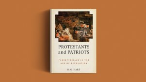 The book on an orange background.