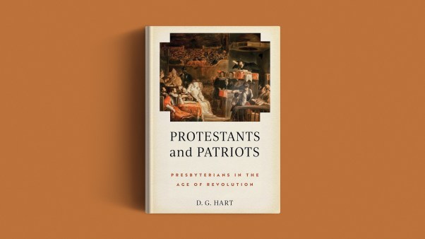 The book on an orange background.