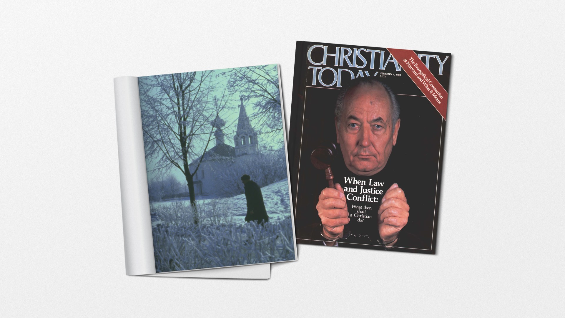 A magazine cover from the CT archives, and a photo from Russia in 1983.
