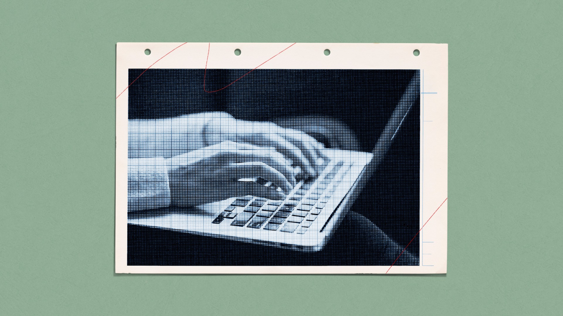 An image of a person working on a computer.