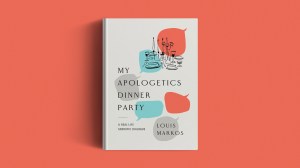 The book on an orange background.