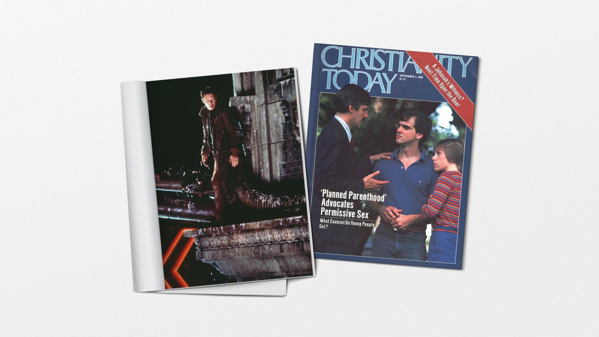 A CT magazine cover and an film still from Blade Runner.