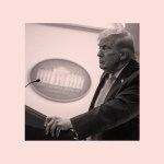 U.S. President Donald Trump answers questions during a press conference on Iran on April 06, 2026 in Washington, DC.