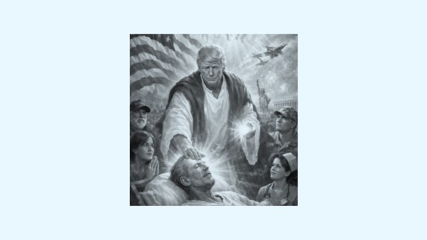 Trump's AI Jesus image.