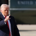 U.S. President Donald Trump walks to Air Force One on April 11, 2026 at Joint Base Andrews, Maryland.