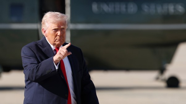 U.S. President Donald Trump walks to Air Force One on April 11, 2026 at Joint Base Andrews, Maryland.
