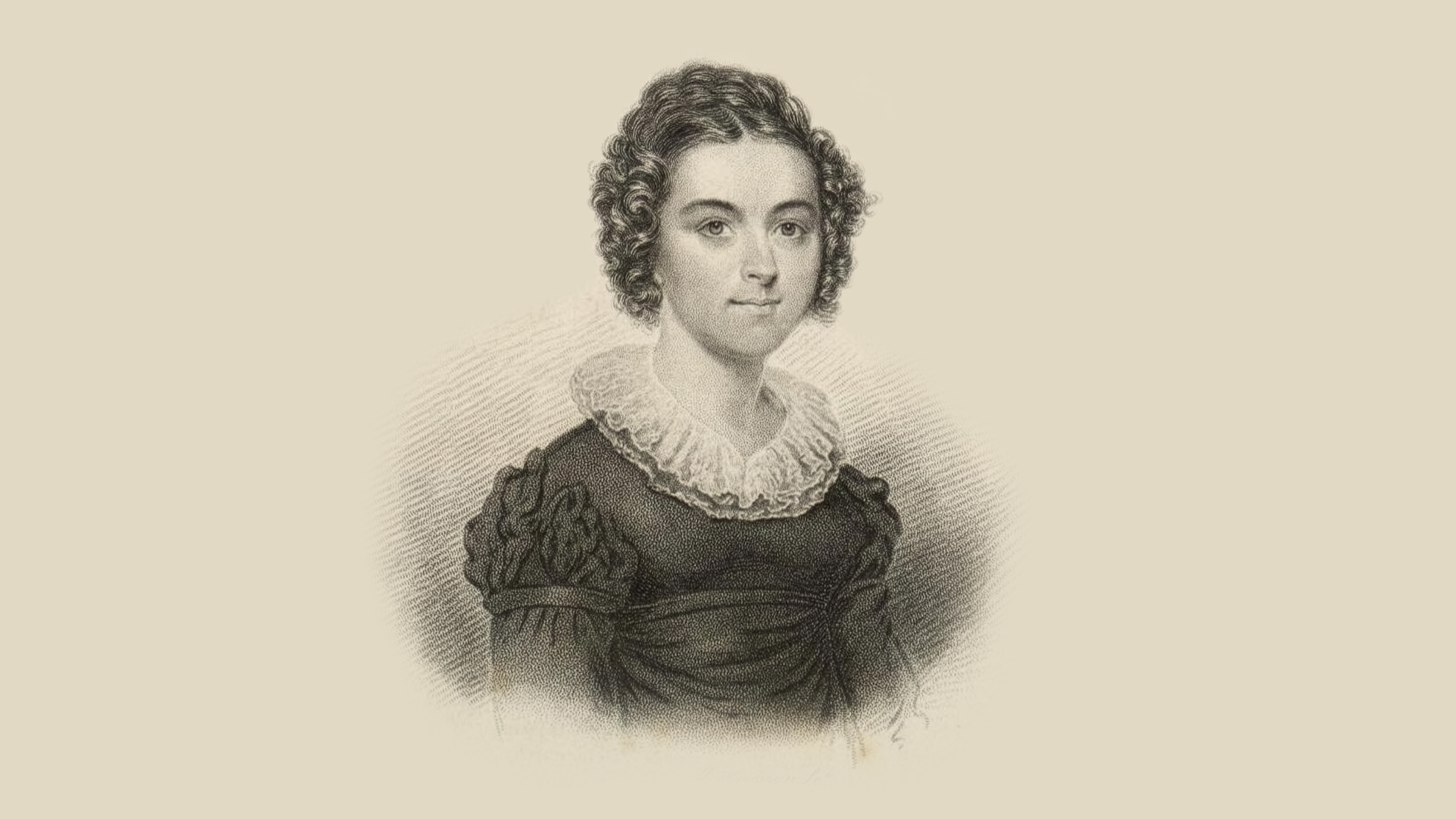 Engraved portrait of a young Ann Judson.