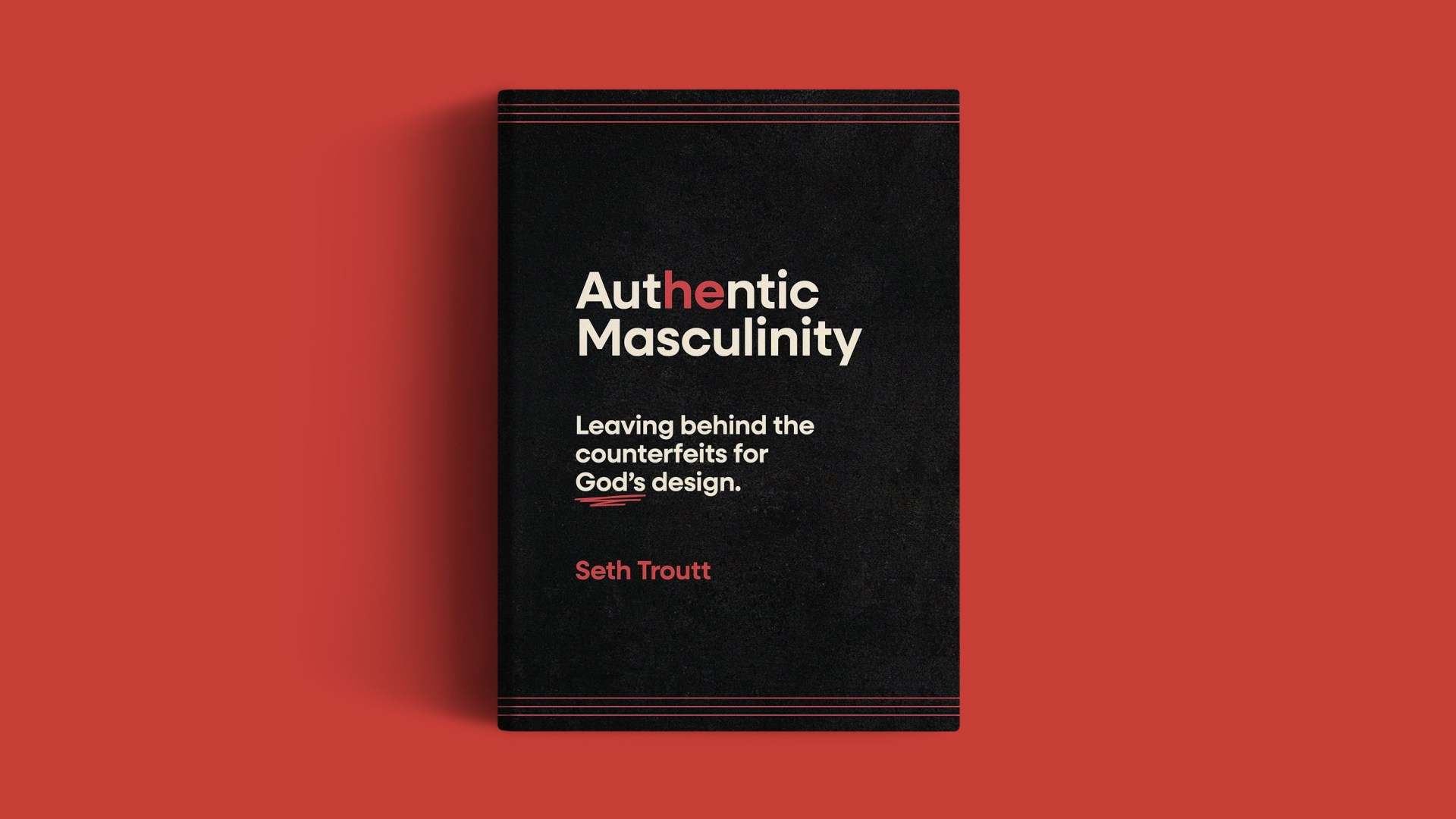 The book on an orange background.