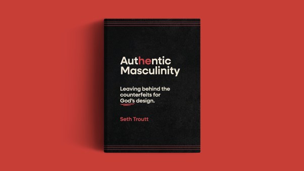 The book on an orange background.