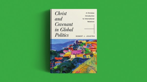 The book on a green background.